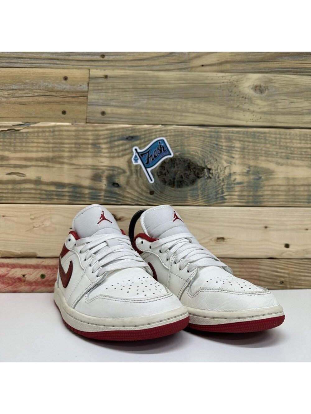 Nike Air Jordan 1 Low SE Sail Athletic Sneakers Women's Size 6.5 Varsity Red